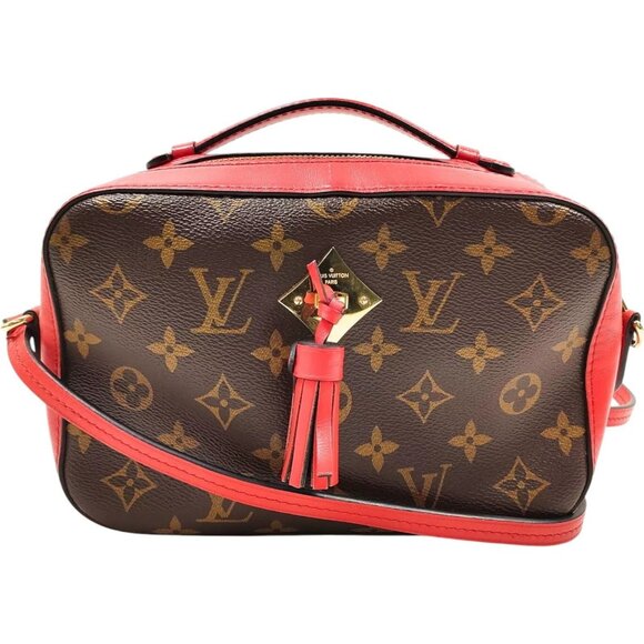 303855BG (X6) Louis Vuitton Crossbody Bag Saintonge Coklico Brown Monogram - Picture 1 of 13